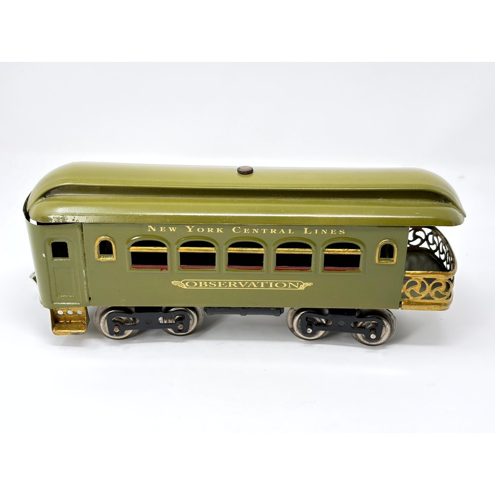 Lionel No 36 New York Central Lines Observation Car Olive Green O Gauge Vintage